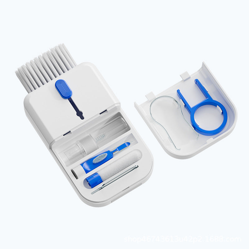 Kit de nettoyage multifonction portable 11 en 1 pour clavier d'ordinateur, écran de téléphone, brosse pour écouteurs avec boîte de rangement