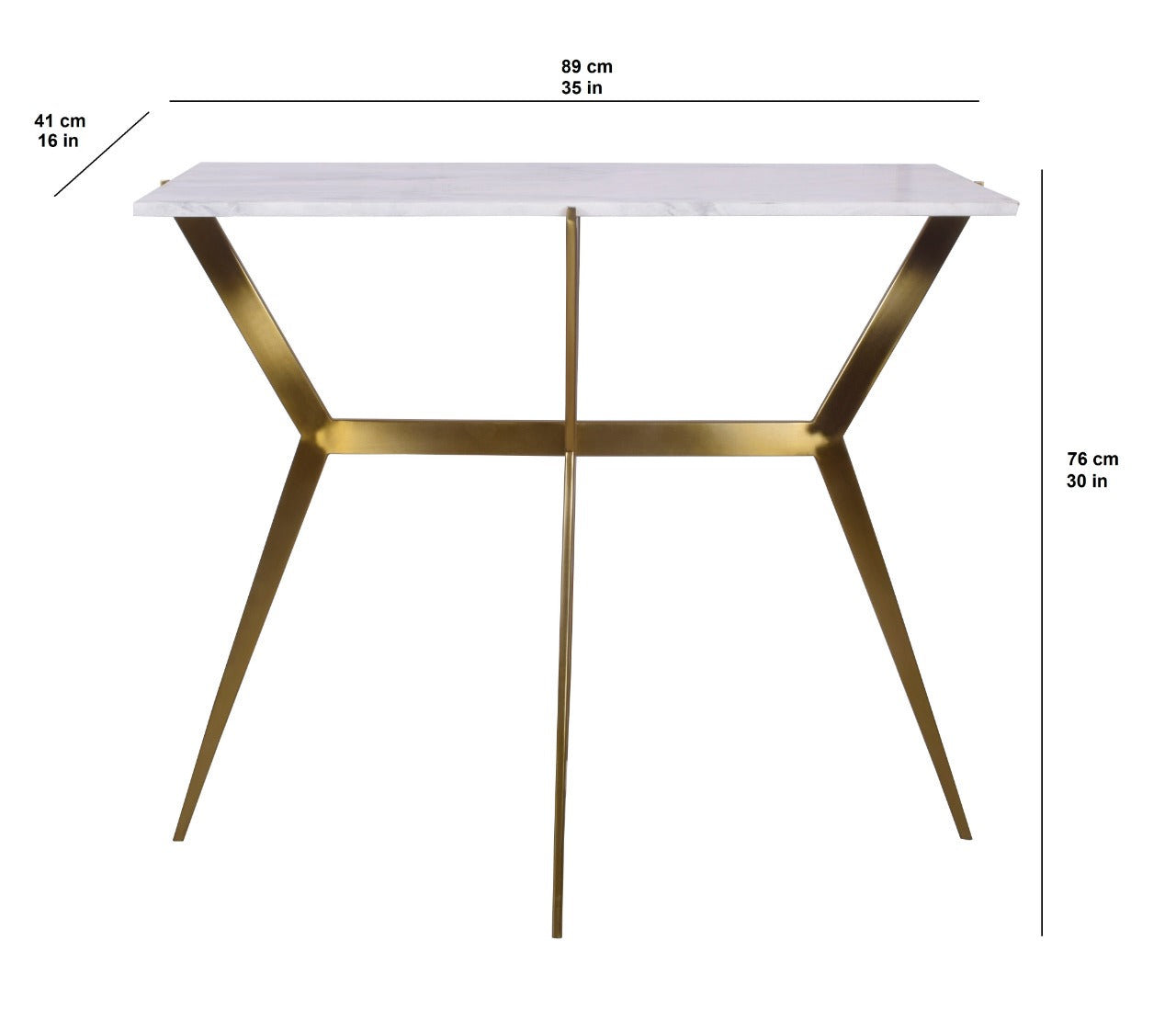 Sevi Marble Rectangular Console Table