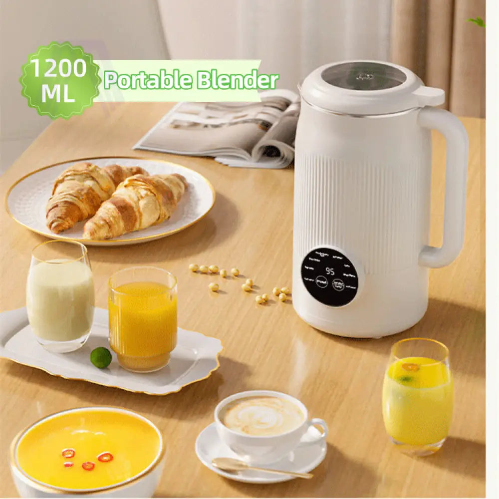 110V-220V 1200ml Soybean Milk Machine Multifunction Juicer Portable Blender Automatic Heat Home Soy Milk Maker Kitchen