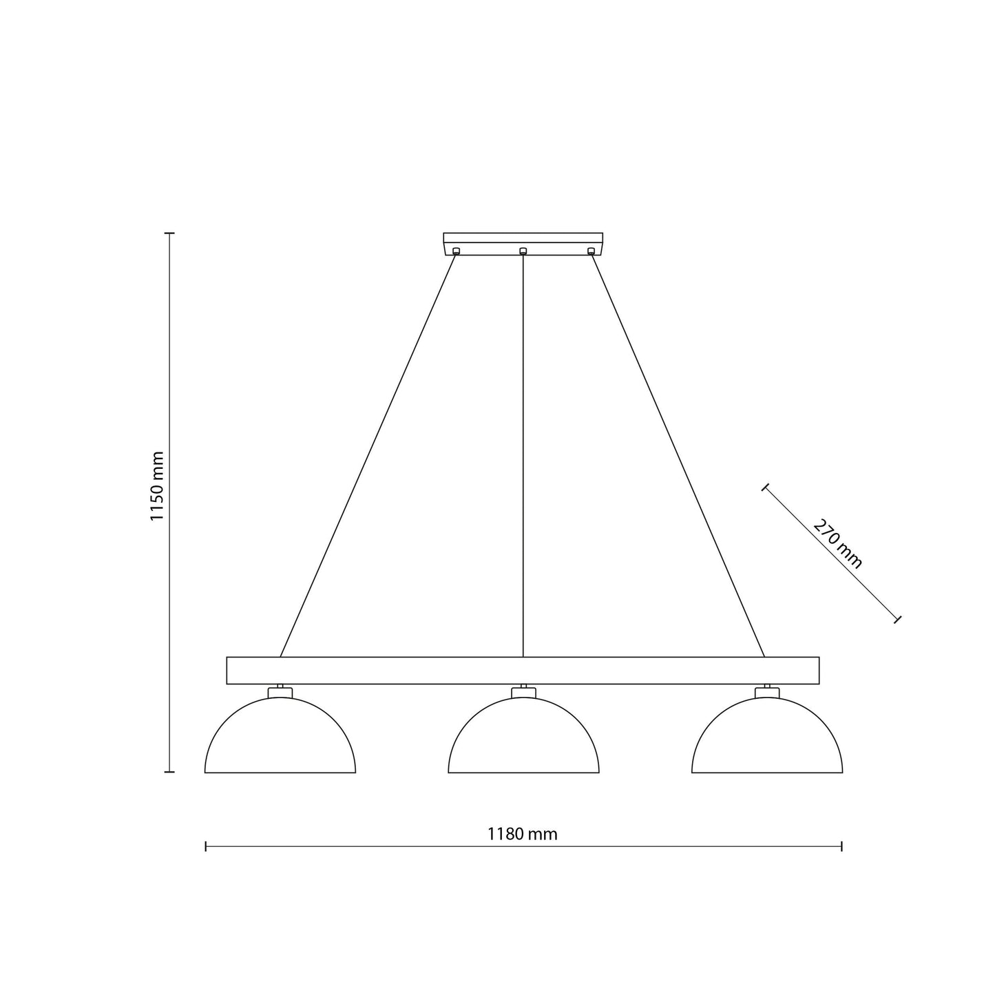 Suspension scandinave OSLO marron 3