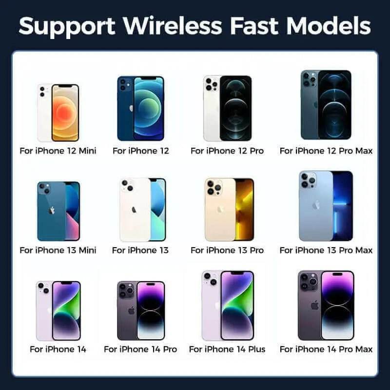 15W Qi Magnetic Car Phone Holder Wireless Charger - Austrige™