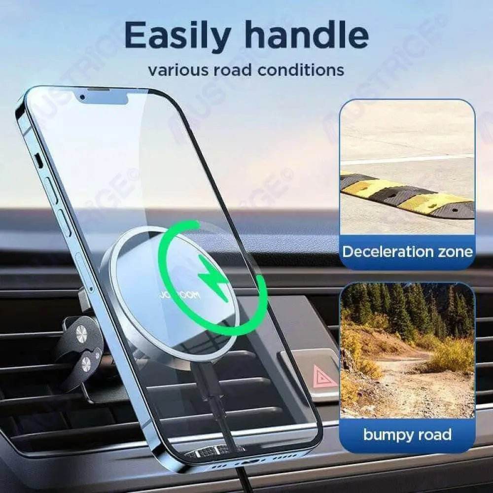 15W Qi Magnetic Car Phone Holder Wireless Charger - Austrige™