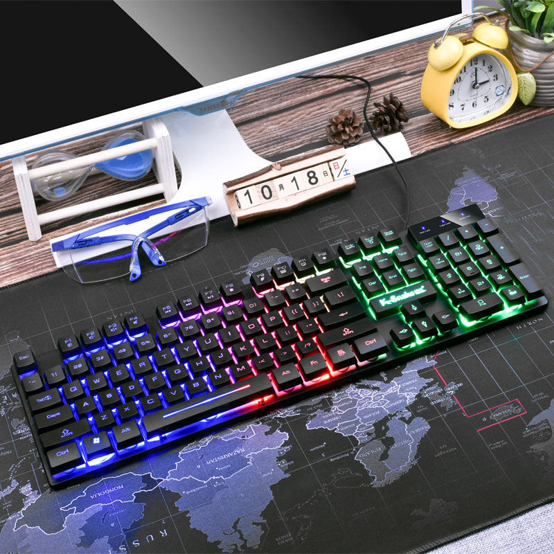 Clavier de jeu USB filaire pour bureau et maison