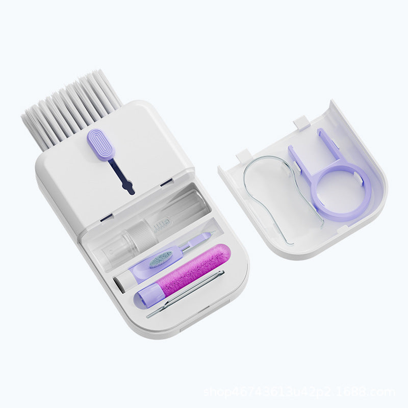 Kit de nettoyage multifonction portable 11 en 1 pour clavier d'ordinateur, écran de téléphone, brosse pour écouteurs avec boîte de rangement