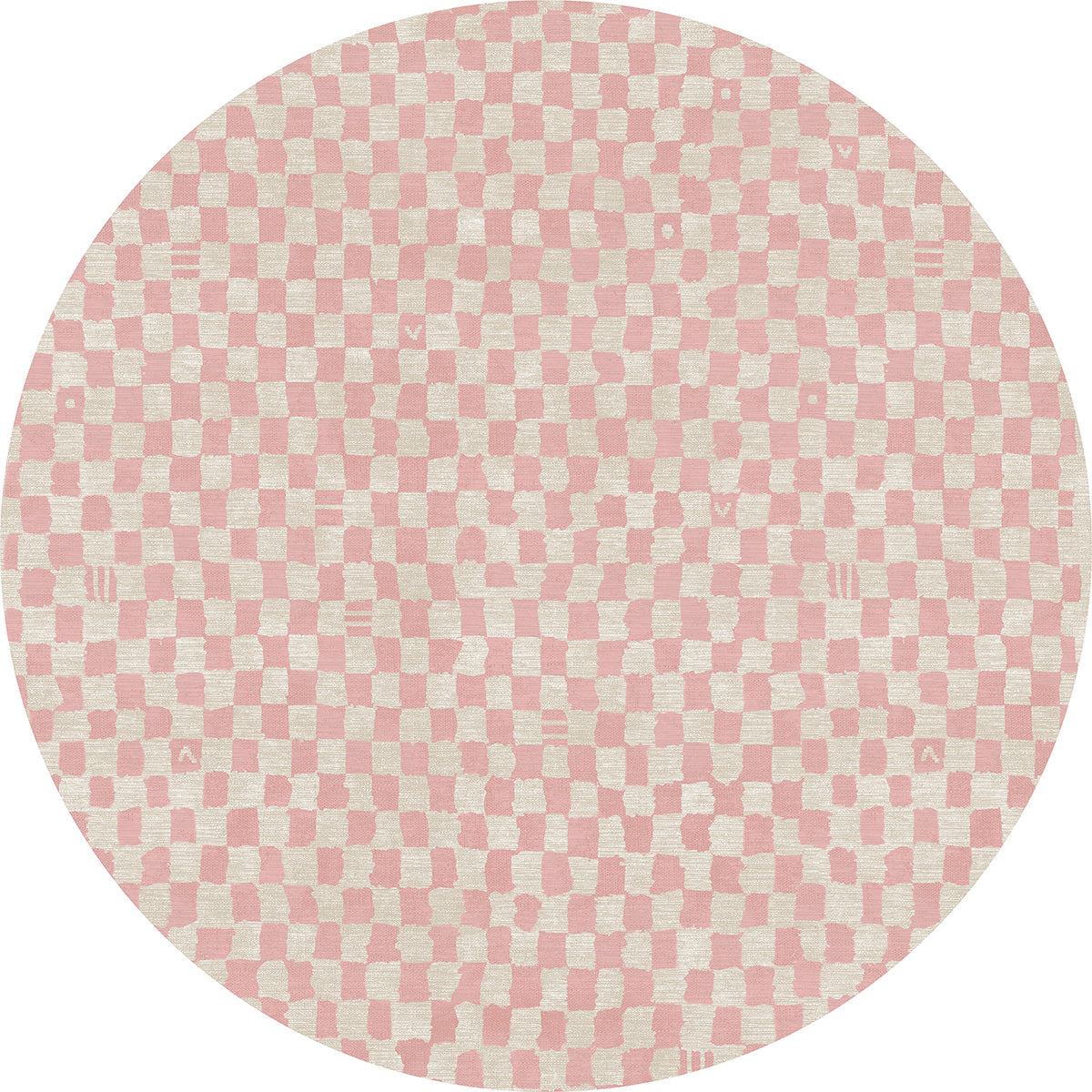 Metro Checkered Malibu Pink & White Rug