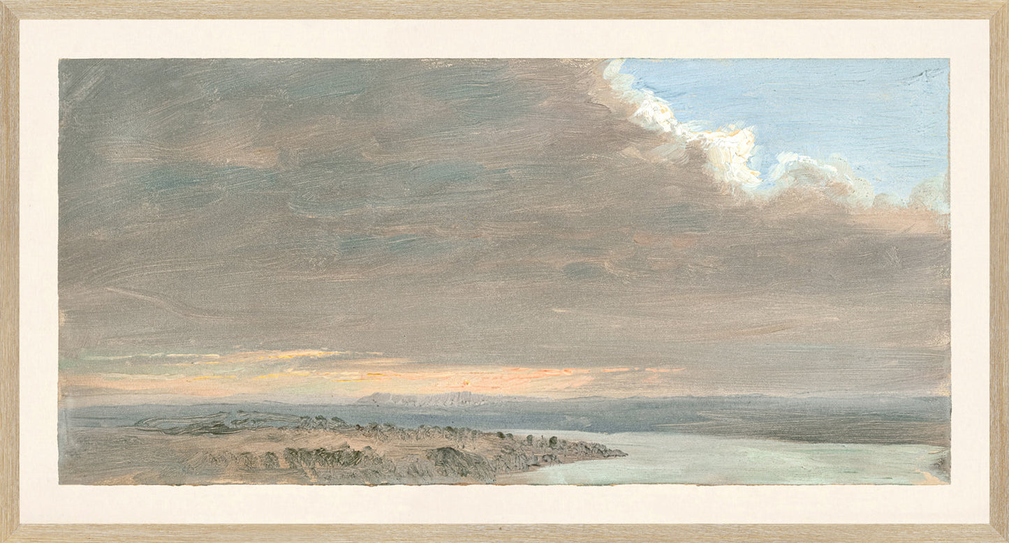 Hudson River School – Sunset, Hudson Valley C. 1870