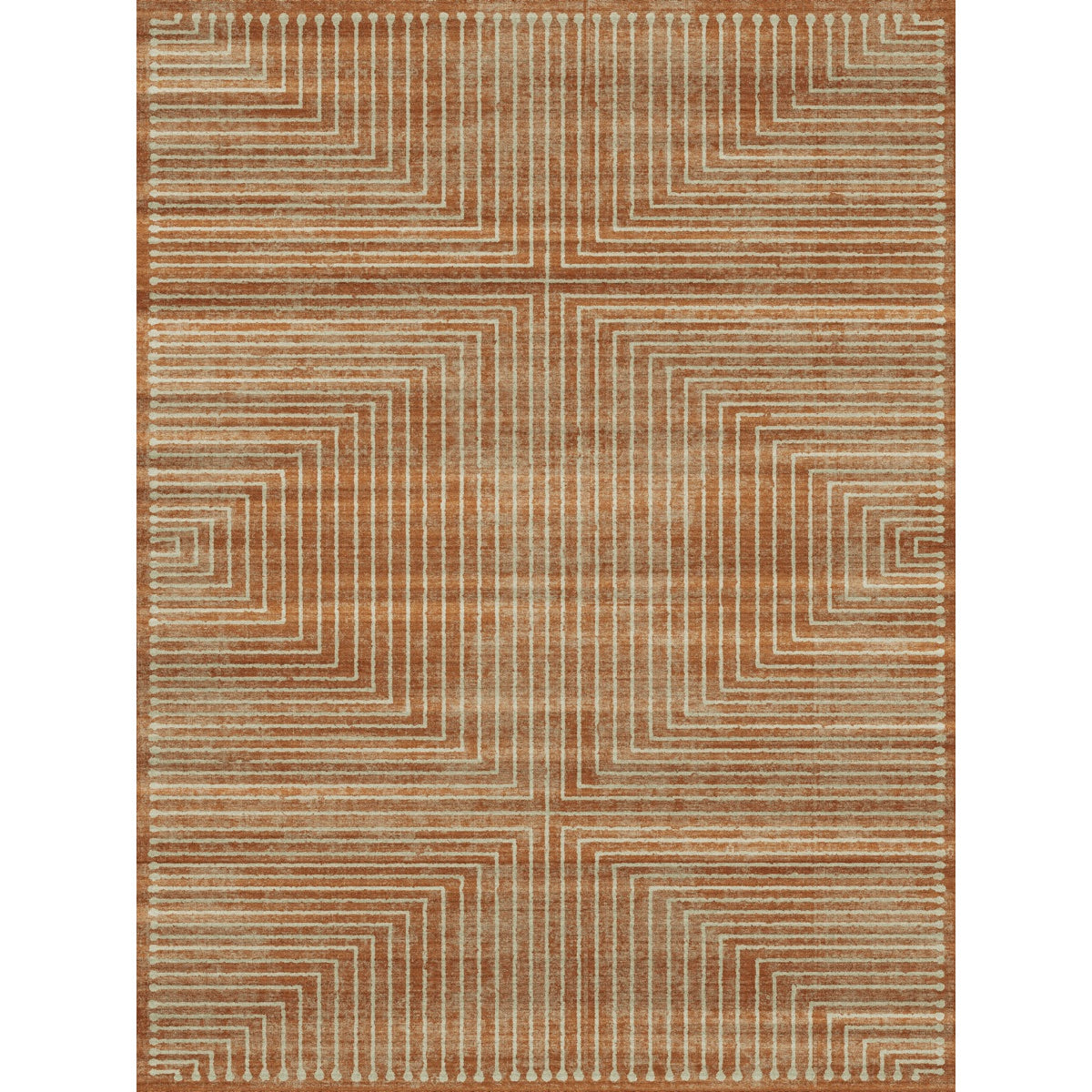 Bond Natural Orange Ivory Rug
