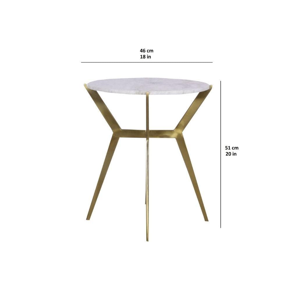 Sevi Round Marble Side Table