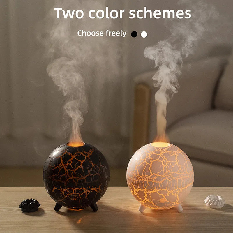 Creative Planet Lampe d'ambiance colorée Humidificateur USB Réservoir d'eau 200 ml Possibilité d'ajouter des huiles essentielles Mini diffuseur d'arômes pour la maison