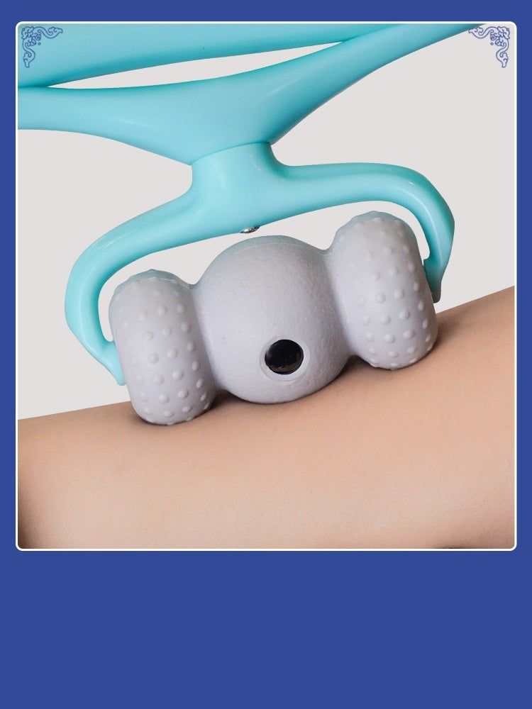 Masseur de cou pour soulager la douleur, rouleau de massage à 360 degrés pour les tissus profonds, avec 96 points de pression, pour le cou, les épaules, la taille, les jambes et les pieds. Outil de relaxation portatif.