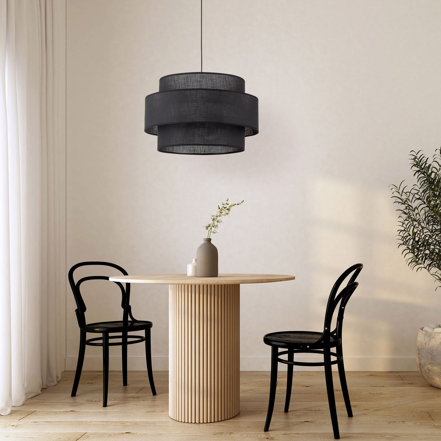 CALISTO Black Mid-Century Modern Pendant Light