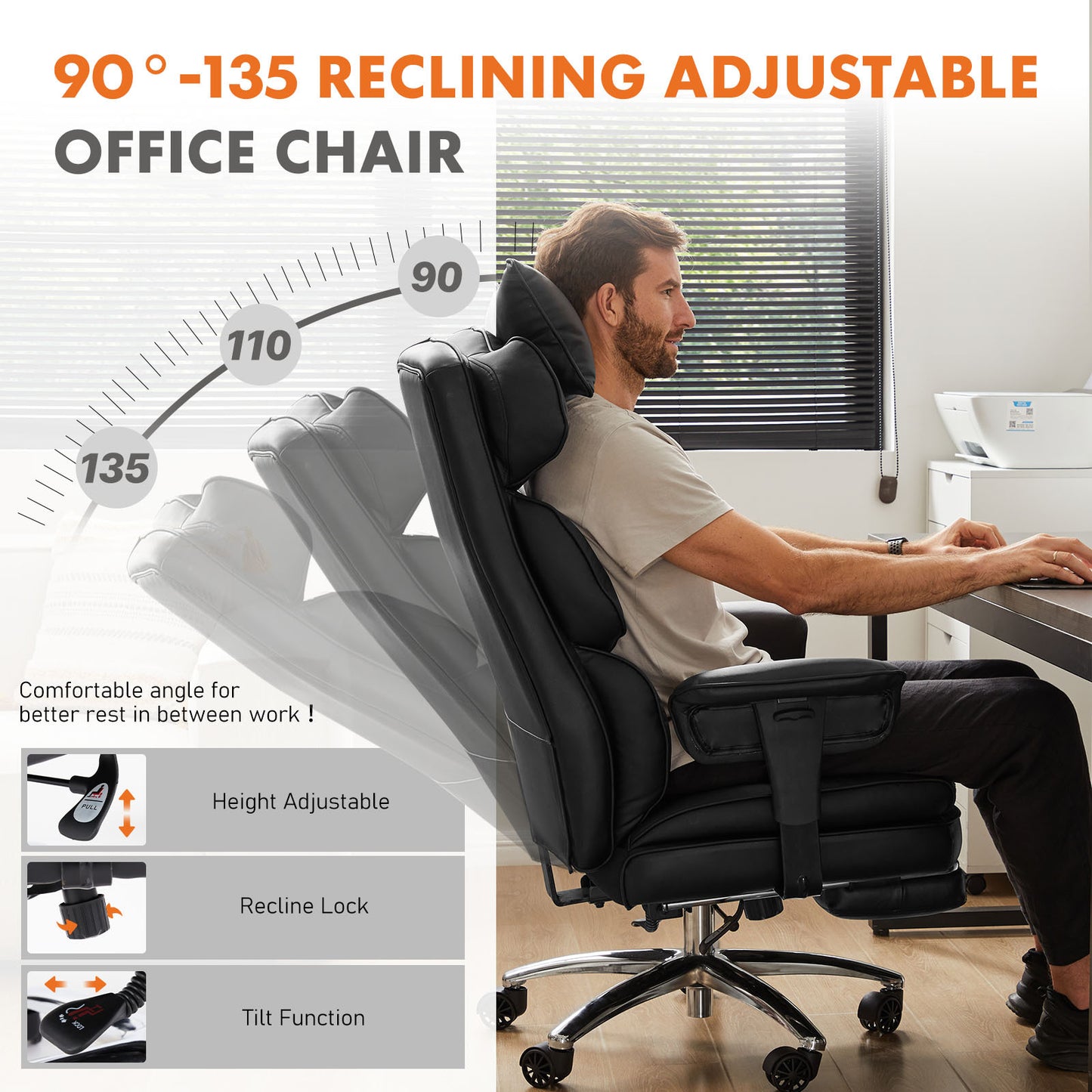 Bureau et chaise de bureau administratif à domicile