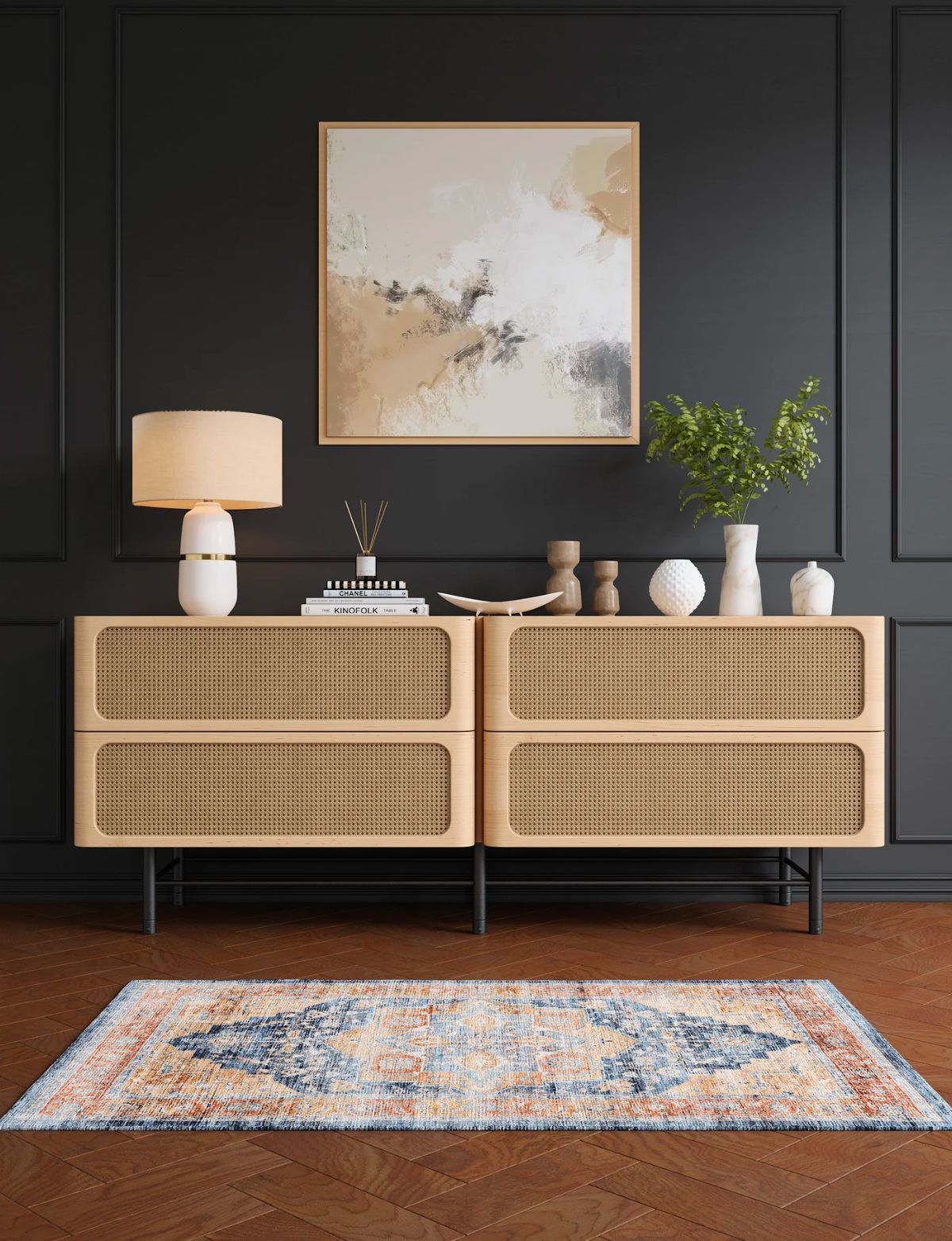 Talia Orange Blue Rug