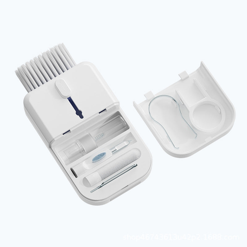 Kit de nettoyage multifonction portable 11 en 1 pour clavier d'ordinateur, écran de téléphone, brosse pour écouteurs avec boîte de rangement