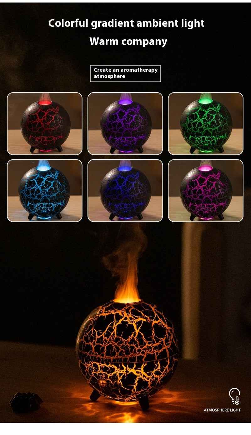 Creative Planet Lampe d'ambiance colorée Humidificateur USB Réservoir d'eau 200 ml Possibilité d'ajouter des huiles essentielles Mini diffuseur d'arômes pour la maison