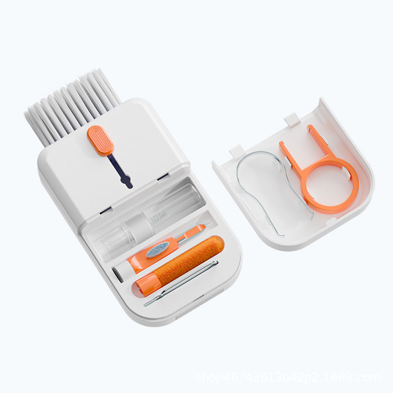 Kit de nettoyage multifonction portable 11 en 1 pour clavier d'ordinateur, écran de téléphone, brosse pour écouteurs avec boîte de rangement