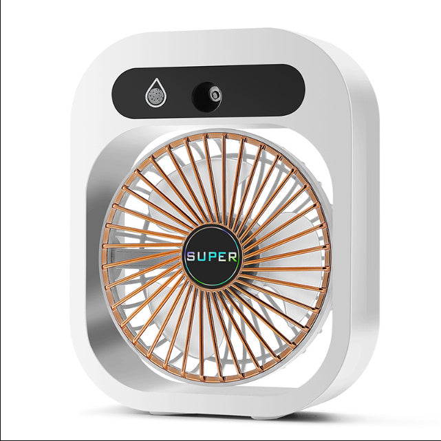 Ventilateur de bureau brumisateur, refroidisseur d'air, humidificateur rechargeable par USB, ventilateur portable avec 3 vitesses de vent, ventilateur brumisateur pour la maison