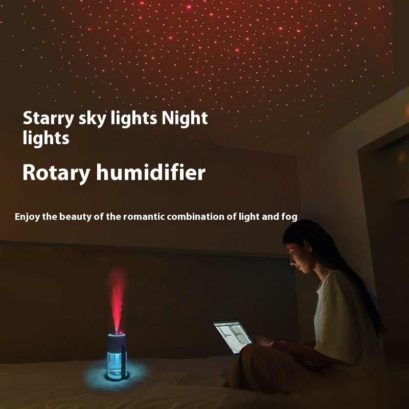 Nouvel humidificateur d'air à projection de ciel étoilé, petit appareil portable anti-brûlure à sec, vaporisateur USB, tête vibrante