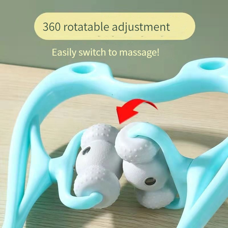 Masseur de cou pour soulager la douleur, rouleau de massage à 360 degrés pour les tissus profonds, avec 96 points de pression, pour le cou, les épaules, la taille, les jambes et les pieds. Outil de relaxation portatif.
