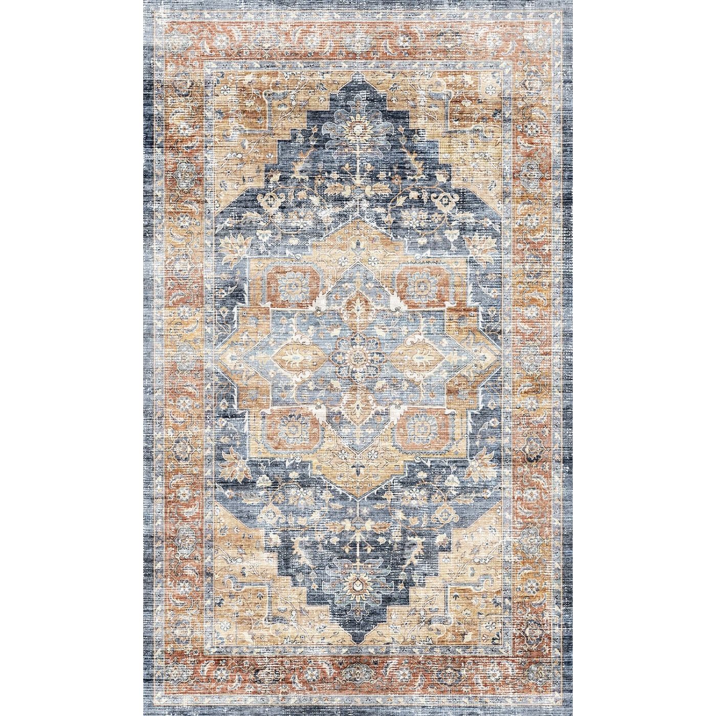 Talia Orange Blue Rug