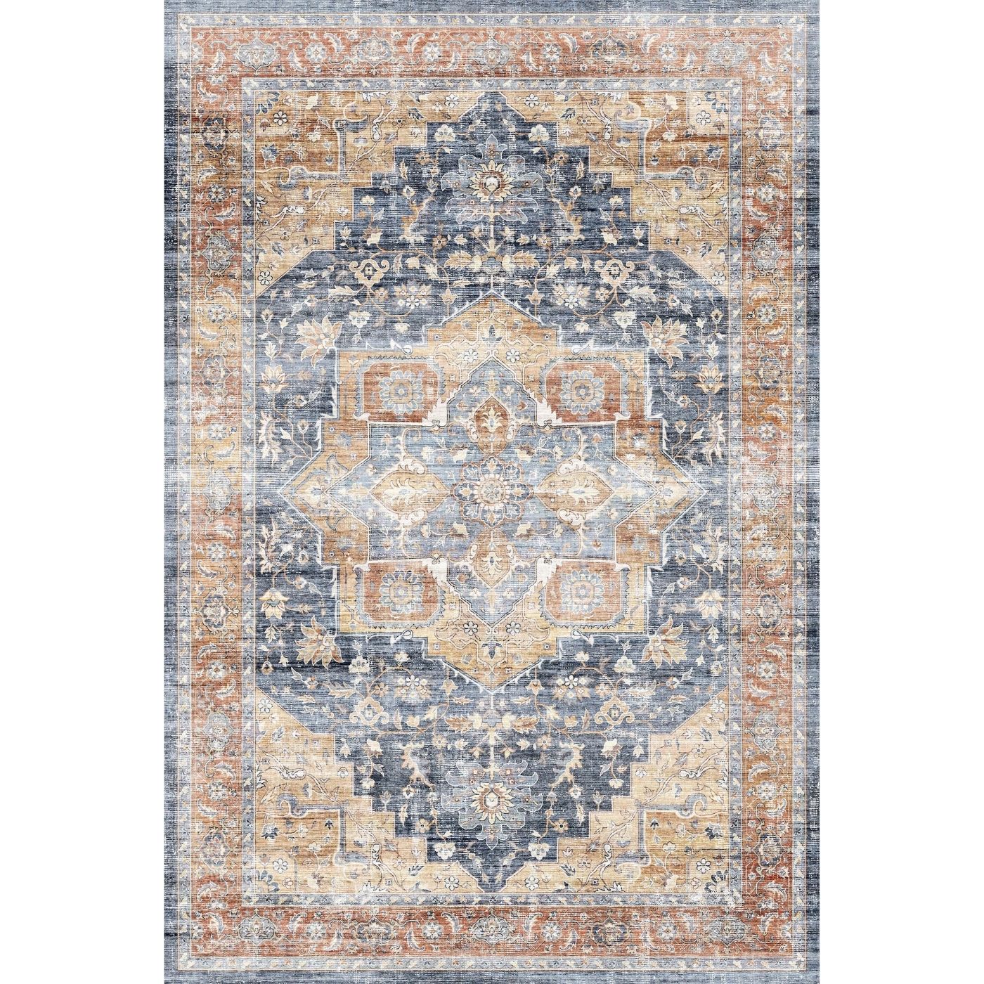 Talia Orange Blue Rug