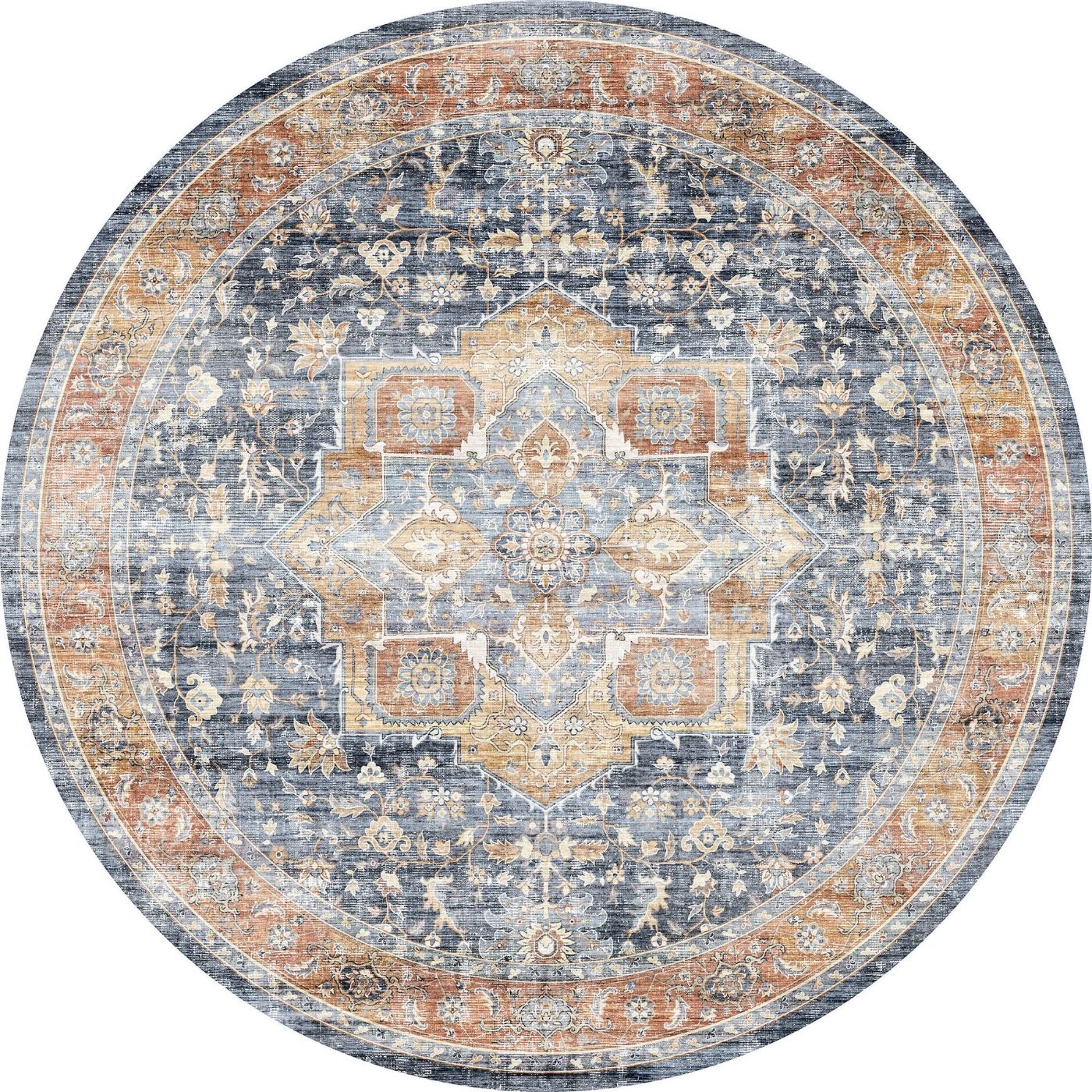Talia Orange Blue Rug