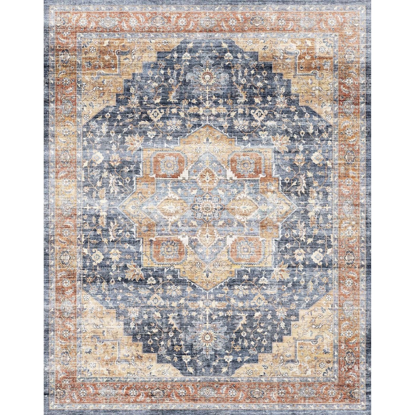 Talia Orange Blue Rug