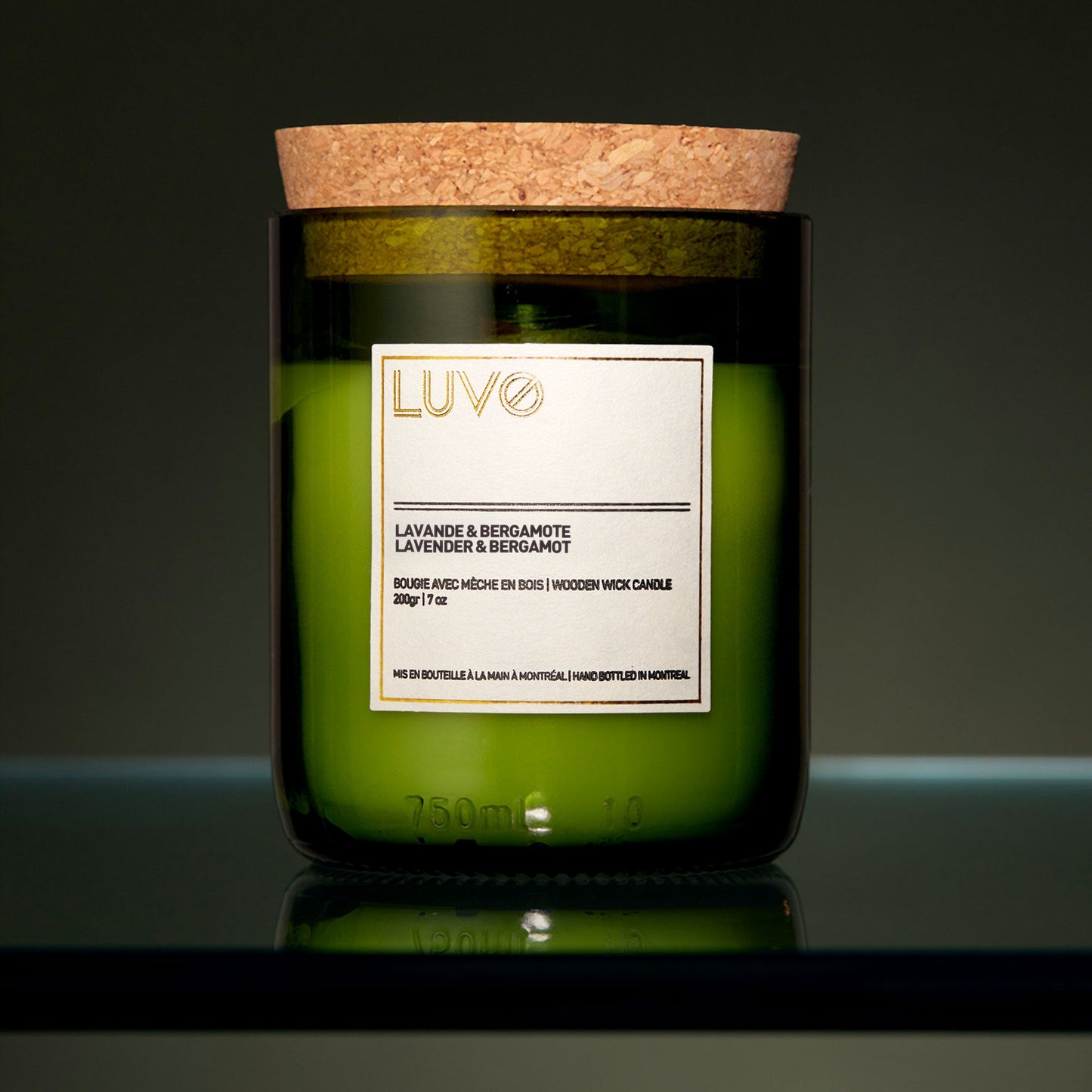 Lavender & Bergamot Wooden Wick Scented Candle