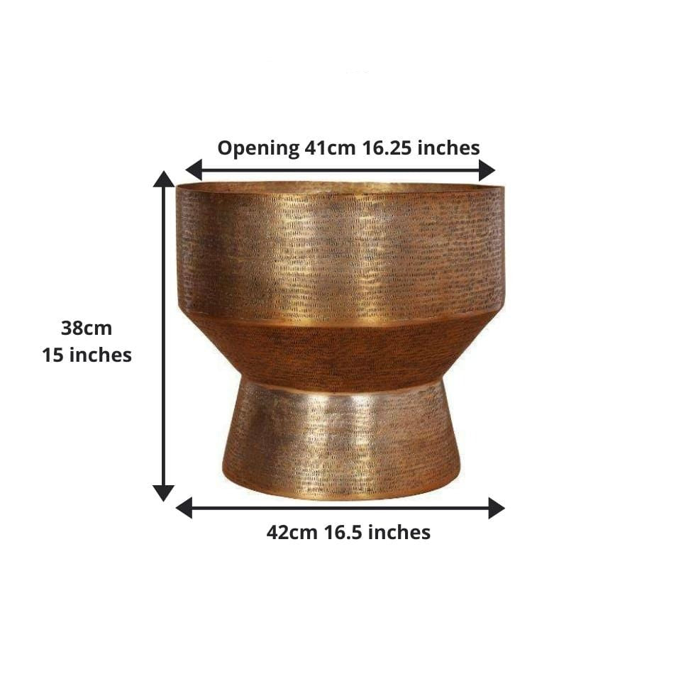 Kendrik -Mid-Century Brass Floor Planter (Multiple Sizes)