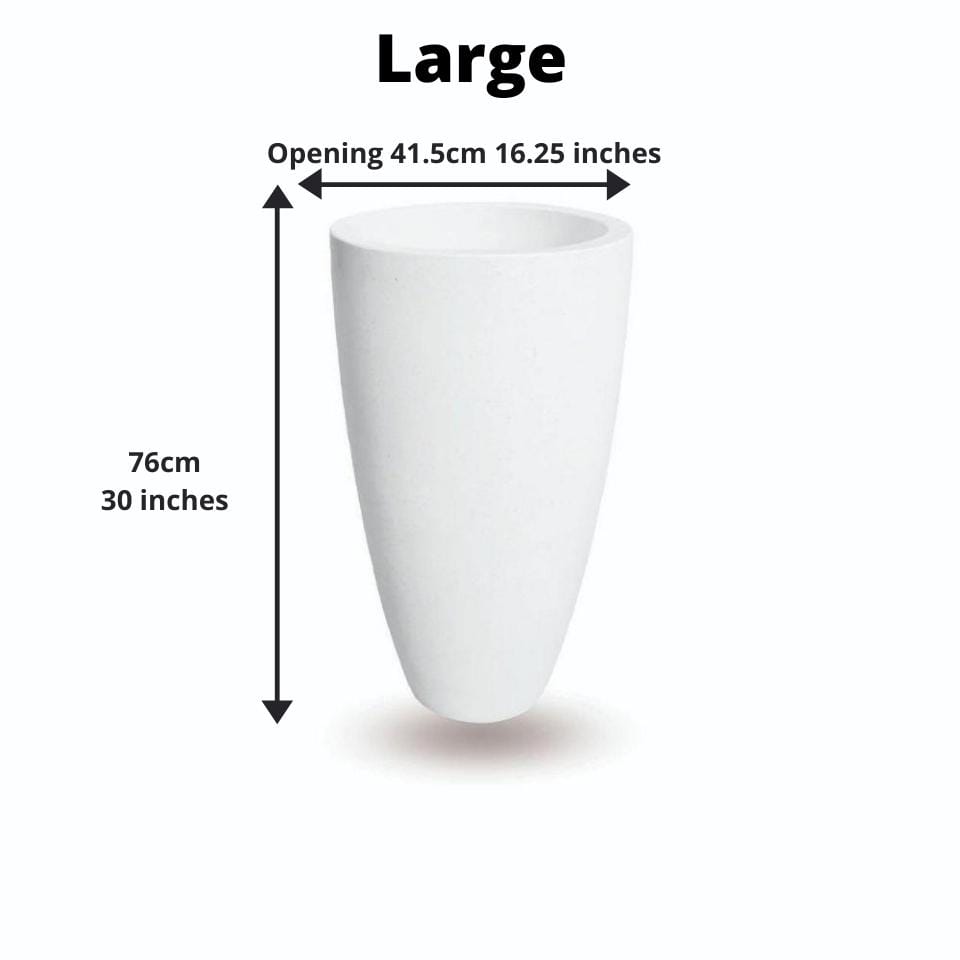 Lazio White Cement Planter (Multiple Sizes)