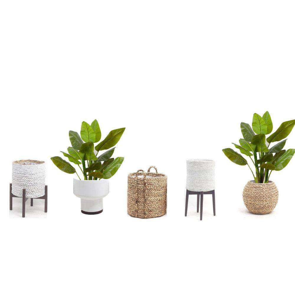 Miki Artificial Spathiphyllum Leaf Potted Plant 3'