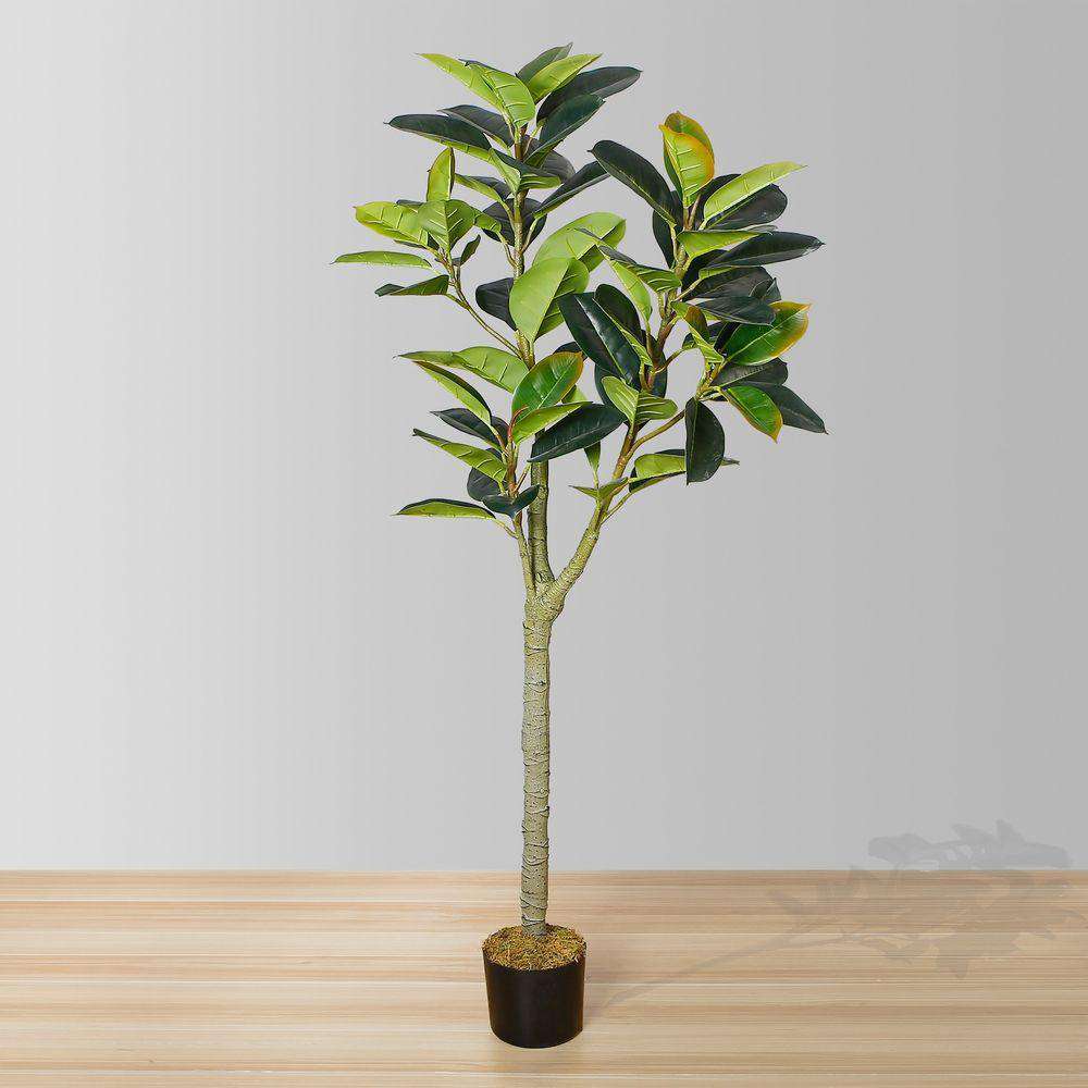 Nero Artificial Rubber Potted Plant 5'