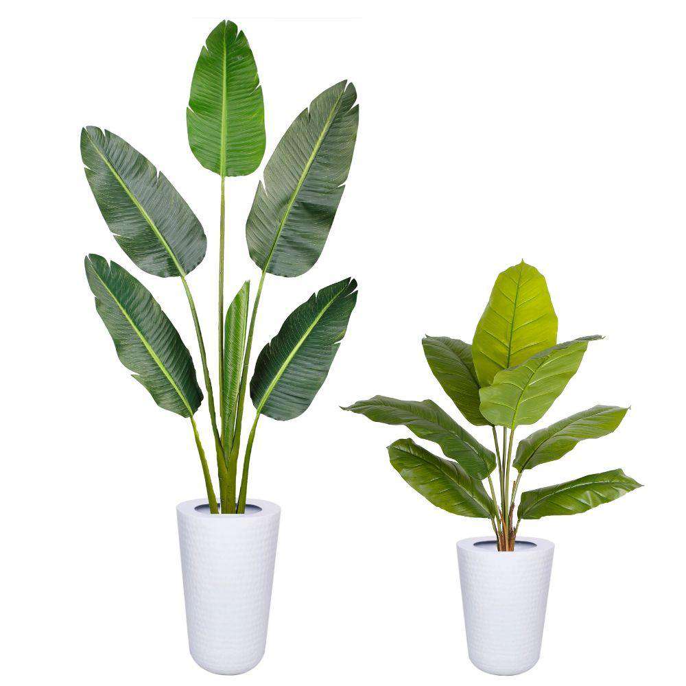 Ora - White Brass Planter