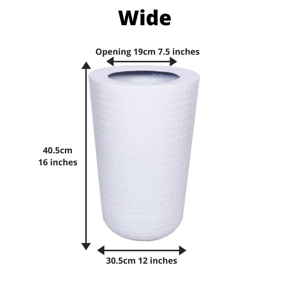 Ora - White Brass Planter