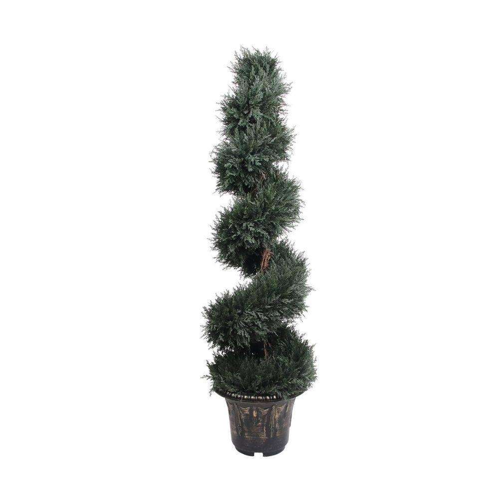 Perth Faux Potted Spiral Boxwood Topiary Plant (Multiple Sizes)
