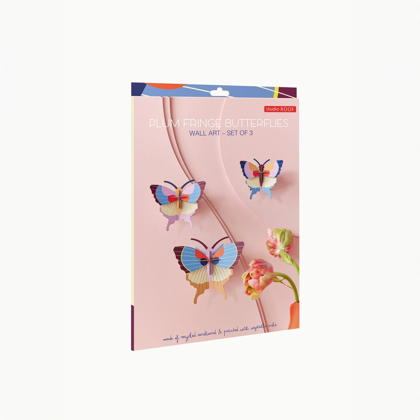Plum Fringe Butterflies Set of 3