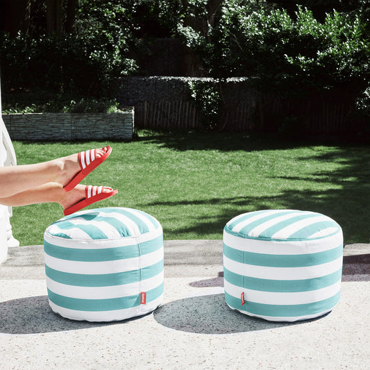 Point Olefin Ottoman & Footest Indoor & Outdoor