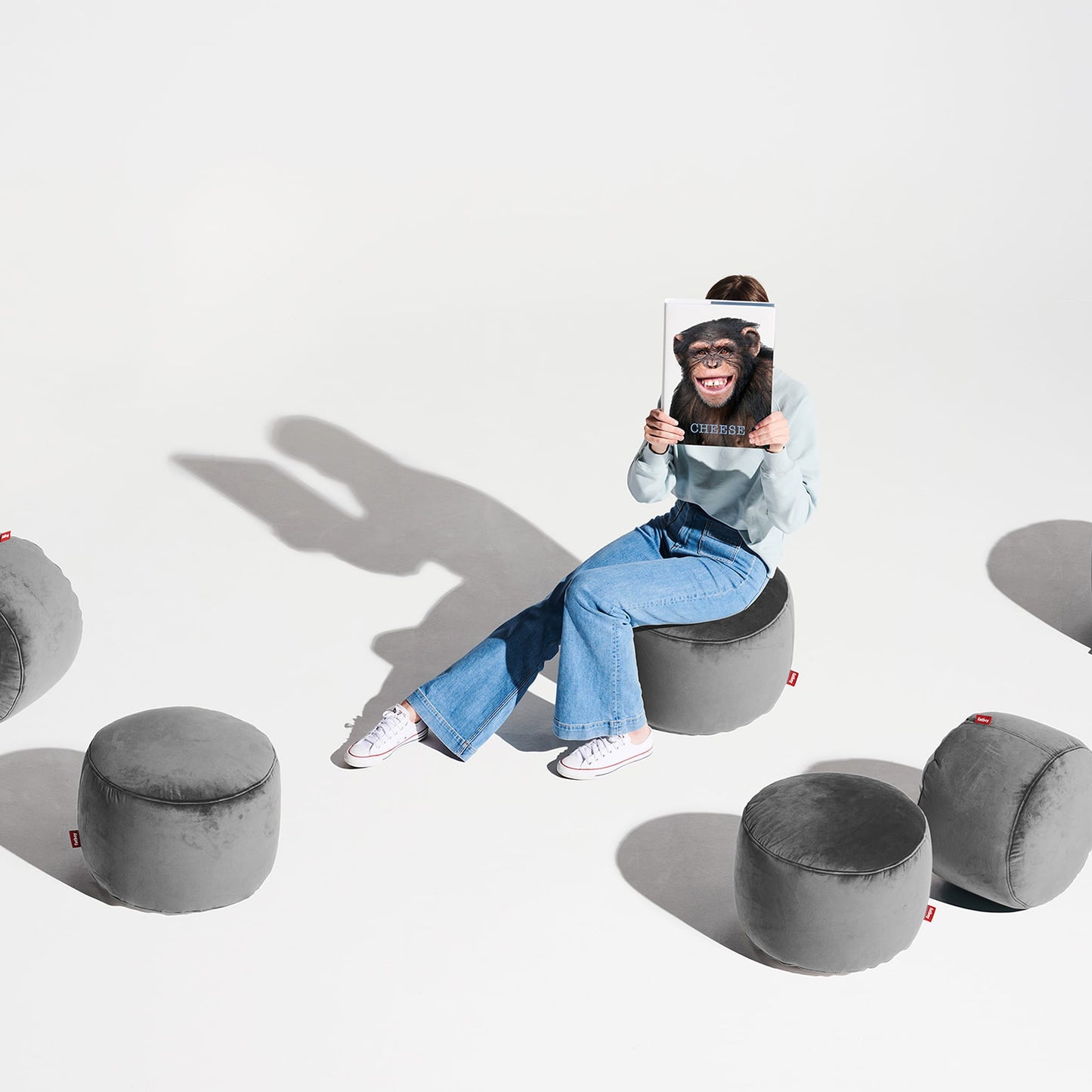 Point Velvet Ottoman & Footrest Indoor