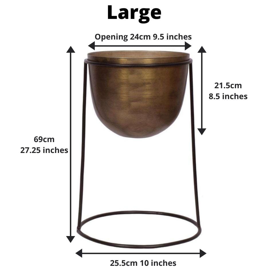 Rosita - Brass Planter On Stand