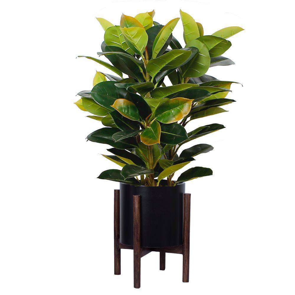 Rica - Mid-Century Modern Plant Stand With Black Planter (Multiple Sizes)