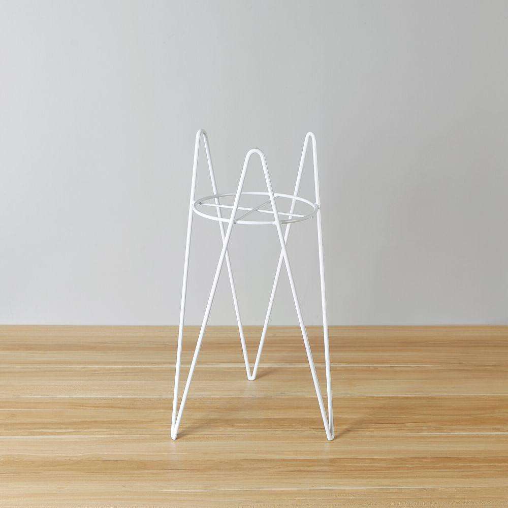 Shira White Planter With Hairpin Legs (61Cm)