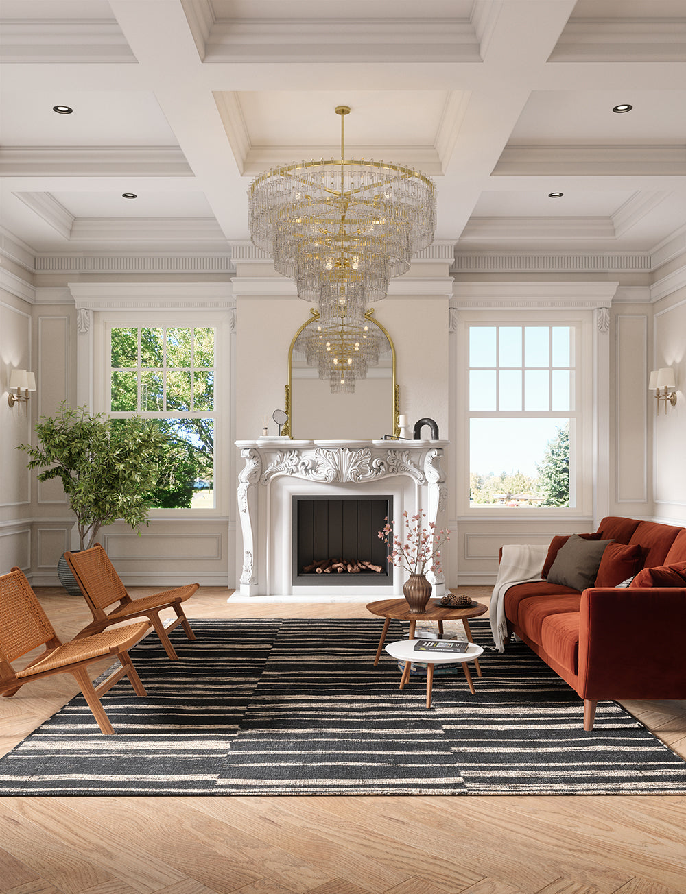 Sahara Black & Natural Rug