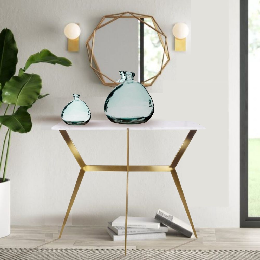 Sevi Marble Rectangular Console Table