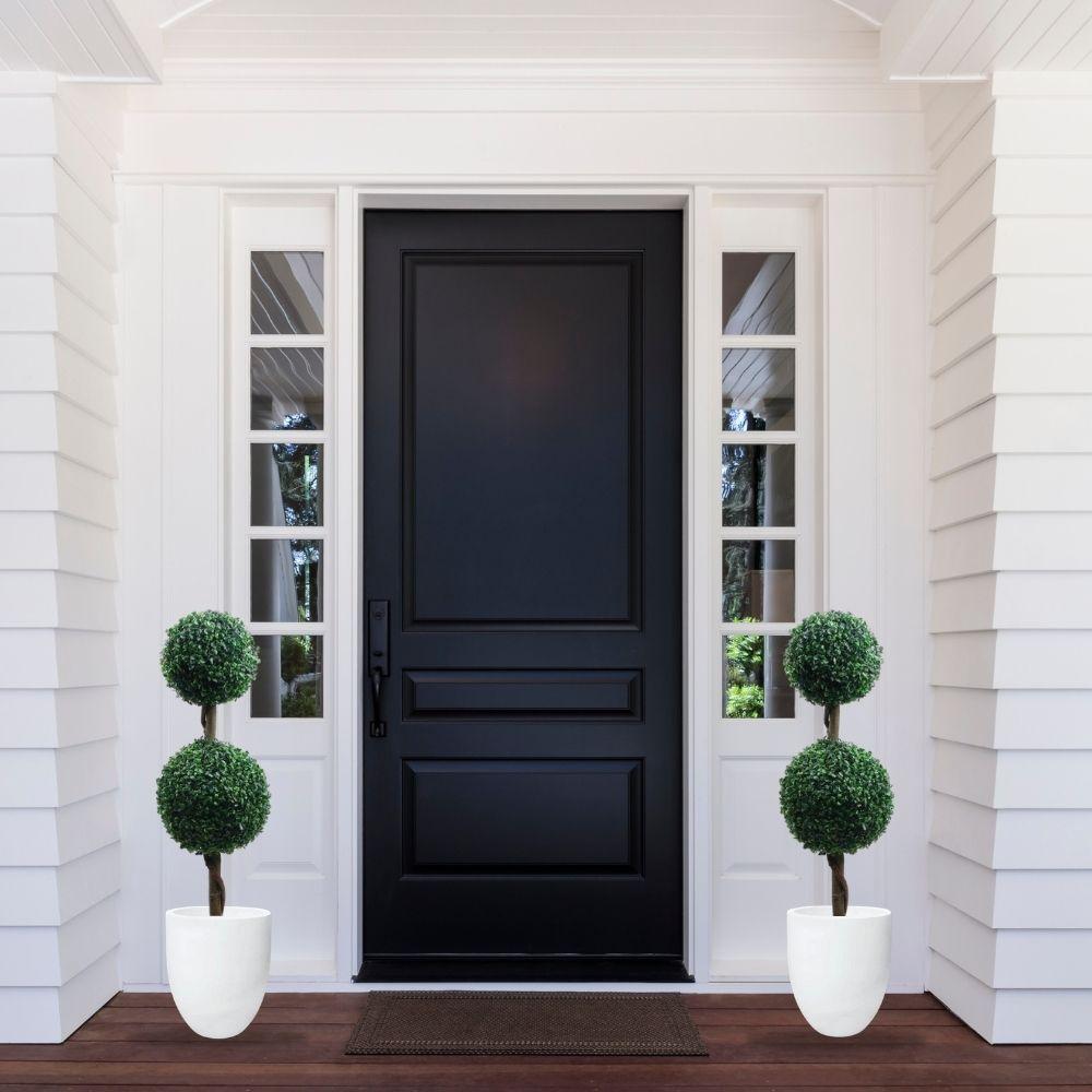 Oxford Faux Potted Boxwood Topiary Plant 3'