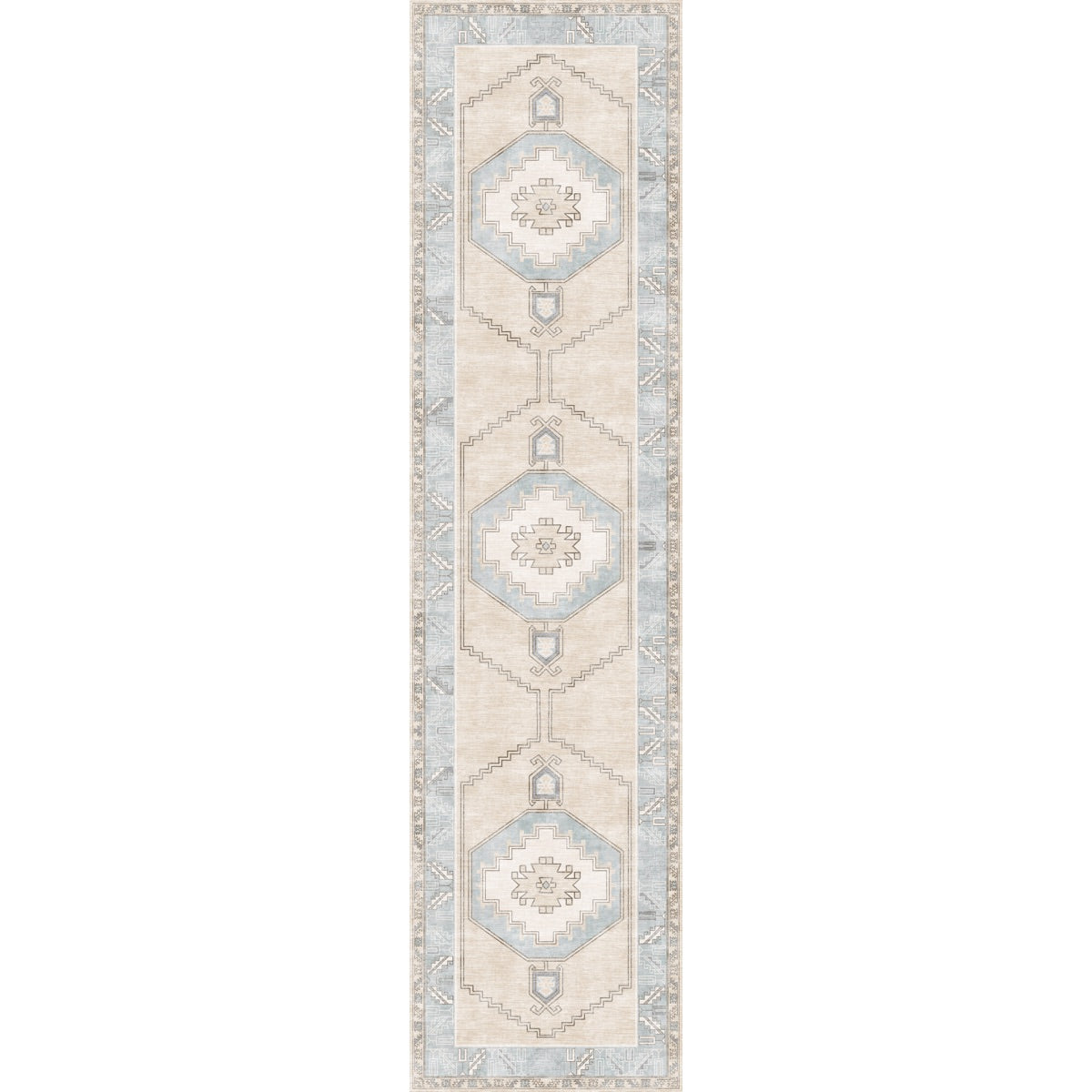 Barbara Light Blue Beige Rug
