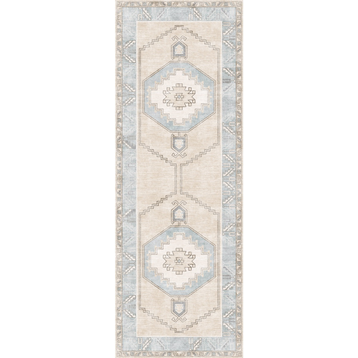 Barbara Light Blue Beige Rug