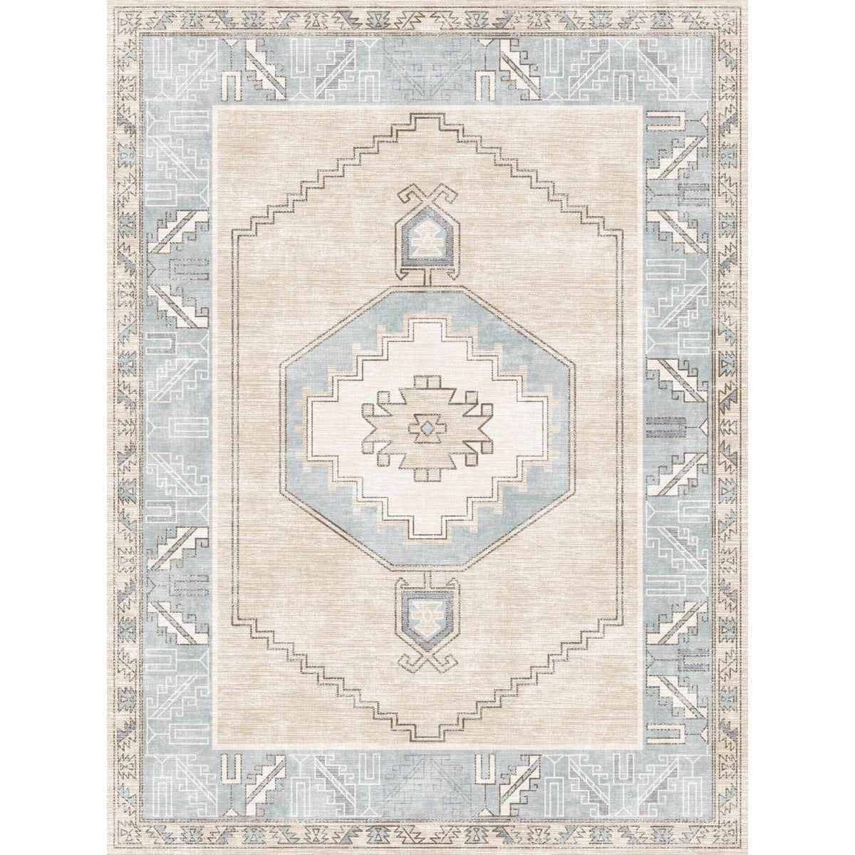 Barbara Light Blue Beige Rug