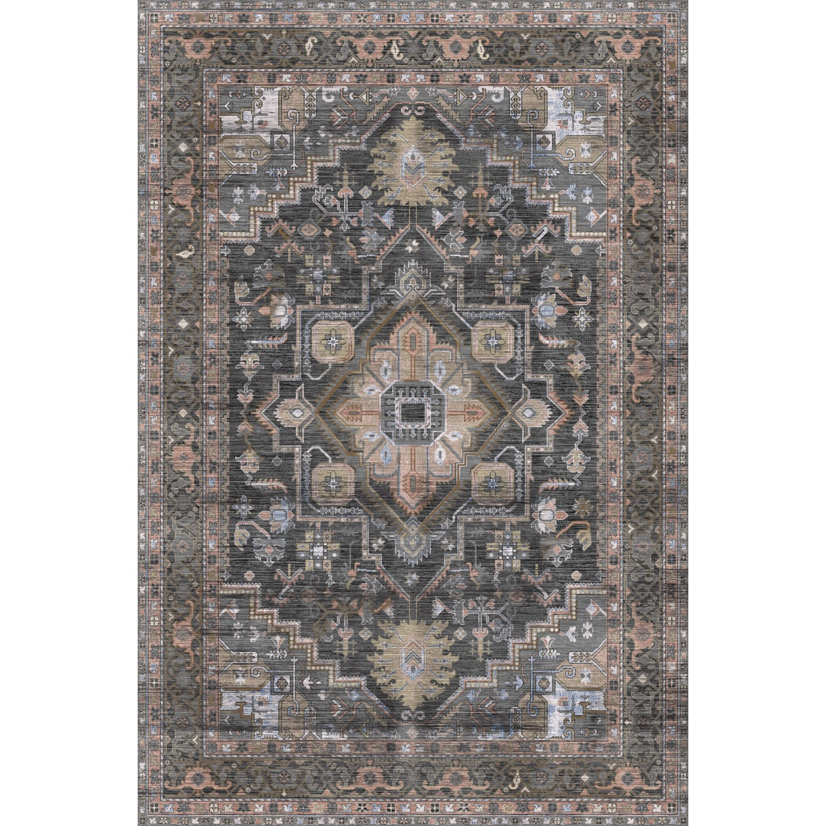 Ozana Brown Multi Rug