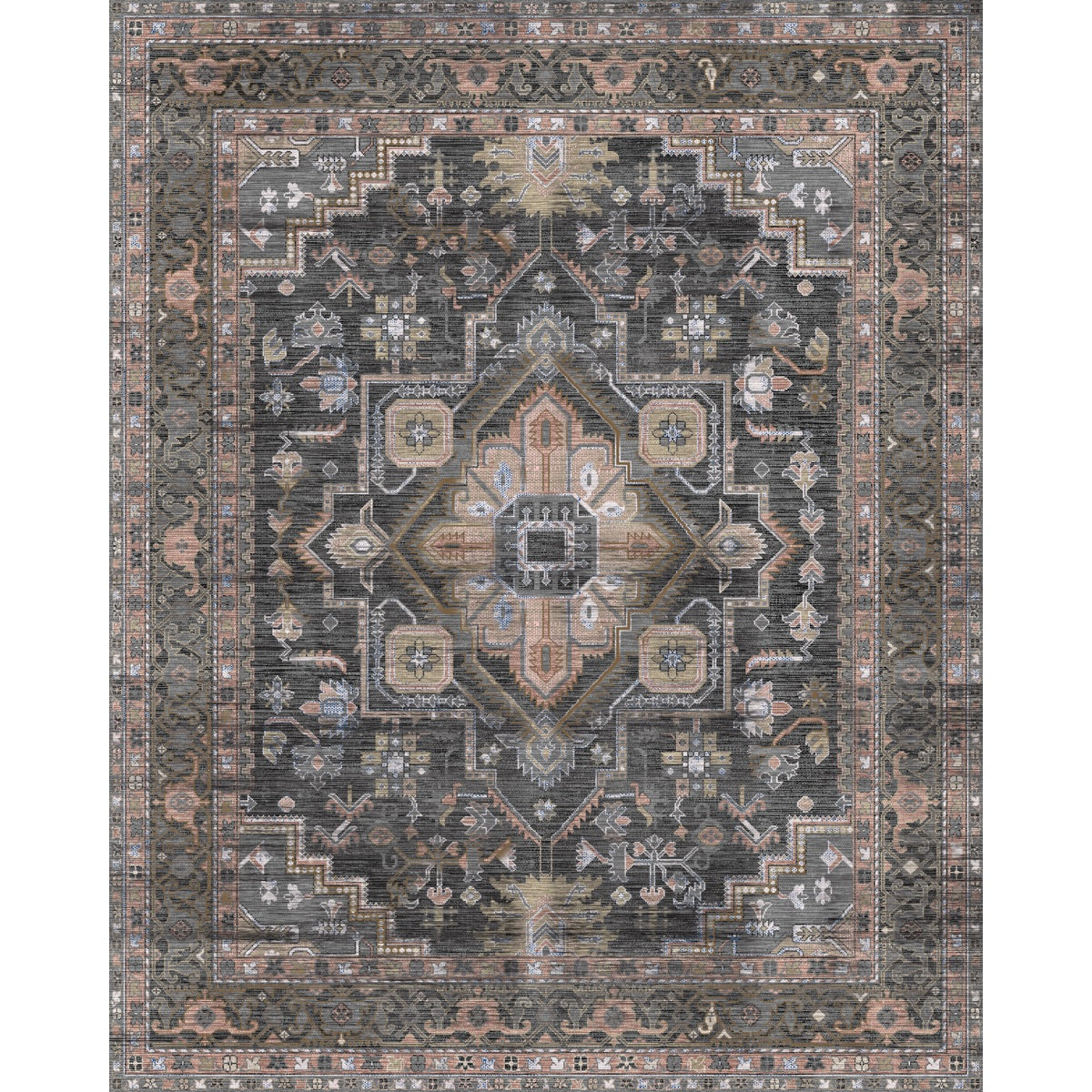 Ozana Brown Multi Rug