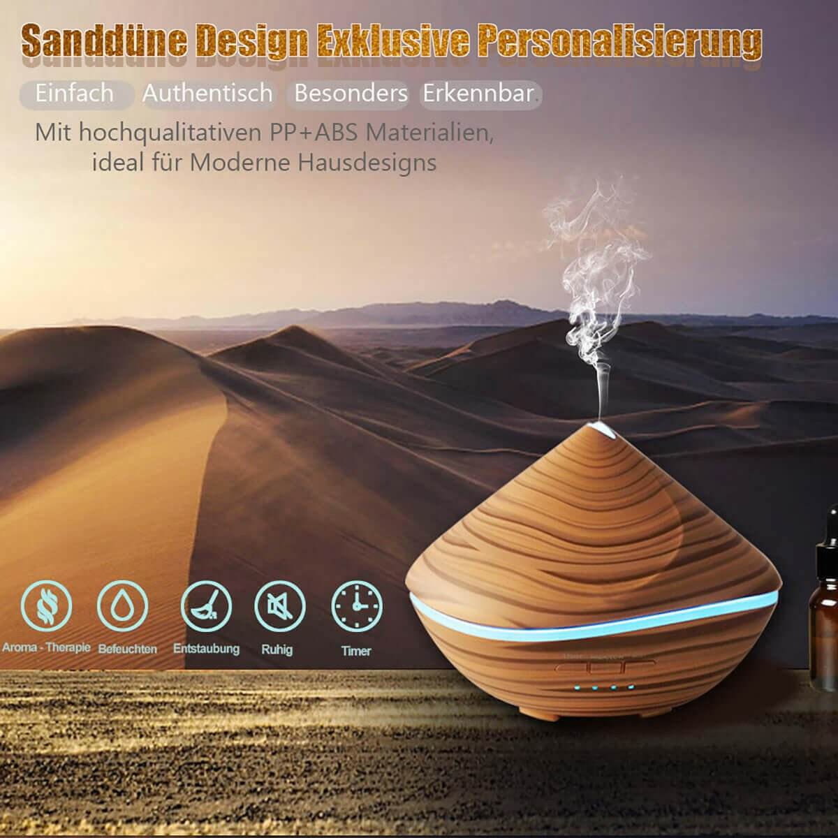 Wood Grain Aroma Diffuser Ultrasonic Wood Grain Humidifier - Austrige™